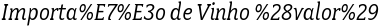 Importa��o de Vinho (valor)